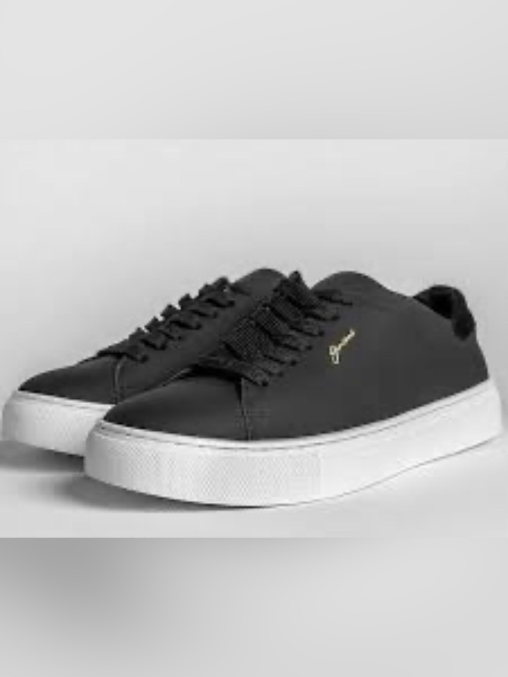 Giovvani Milan THE LORENZO Black Men's Leather Sneaker with White Sole Sz 10 Men - Picture 2 of 7